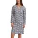Calida Autumn Dreams Long Sleeve Nightdress Blå Mönstrad bomull Small Dam