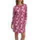 Calida Sweet Dreams Long Sleeve Nightdress Vinröd bomull Small Dam