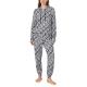 DKNY Chill In Style Hoodie Jogger Set Svart/Vit polyester Large Dam