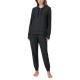 DKNY Chill In Style Hoodie Jogger Set Svart polyester Large Dam
