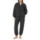 DKNY Chill In Style Zip Top Jogger Set Svart polyester Medium Dam