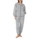 DKNY Chill In Style Zip Top Jogger Set Grå polyester Large Dam