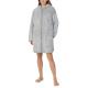 DKNY Chill In Style Hooded Zipe Robe Grå polyester Medium Dam