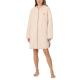 DKNY Chill In Style Hooded Zipe Robe Beige polyester X-Small Dam