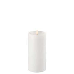 Blockljus LED w/shoulder Nordic White 7,8 x 15 cm - Uyuni