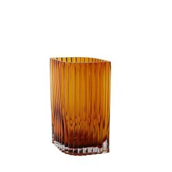 Folium Vase H25 Amber - AYTM