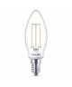 Päronlampa LED 3W Glas Kron (300lm) Dimbar E14 - Philips