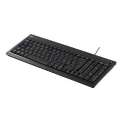DELTACO tangentbord med bakgrundsbelysning, USB, blått ljus, svart