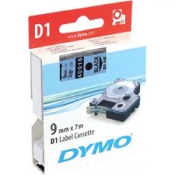 DYMO D1 märktejp standard 9mm, svart på blått, 7m rulle