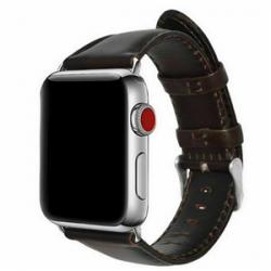 Klockarmband i Läderimitation till Apple Watch, 42mm, Brun