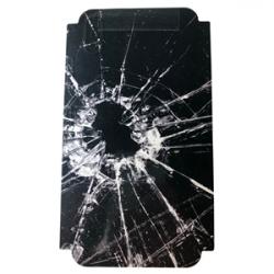 Skin för Iphone XR Krossat glas - Svart