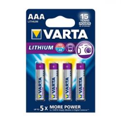 Litiumbatteri AAA 4-Blister Card