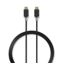 Nedis USB 2.0-kabel | Typ-C, hane - Typ-C, hane | 1.0 m | Antracit