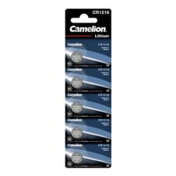 Camelion CR1216/3V, knappcellsbatteri, litium, 5-pack