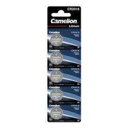 Camelion CR2016/3V, knappcellsbatteri, litium, 5-pack