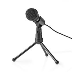 Trådansluten Mikrofon | På/av-knapp | Med stativ | 3.5 mm
