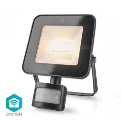 Nedis SmartLife strålkastare | Rörelsesensor | 1500 lm | Wi-Fi | 20 W | Vit Dimbar | 3000 - 6500 K | Aluminium | Android / IOS