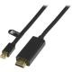 DELTACO mini DisplayPort till HDMI kabel med ljud, ha-ha, 2m, svart