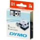 DYMO D1 märktejp standard 9mm, svart på transparent, 7m rulle
