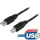 DELTACO USB 2.0 kabel Typ A hane - Typ B hane 0,5m, svart