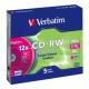 Verbatim CD-RW, 12x, 700 MB/80 min, 5-pack slim case, SERL, färgade