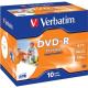 Verbatim DVD-R, 16x, 4,7 GB/120 min, 10-pack jewel case printable matt