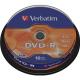 Verbatim DVD-R, 16x, 4,7 GB/120 min, 10-pack spindel, AZO