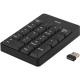 Deltaco trådlöst numeriskt tangentbord, USB, 10m räckvidd, svart