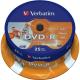 Verbatim DVD-R, 16x, 4,7 GB/120 min, 25-pack spindel, AZO, printable