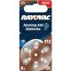 Rayovac Batterier 6st för hörapparater