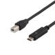 DELTACO USB 2.0 kabel, Typ C - Typ B hane, 1m, svart