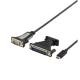 DELTACO USB-C till seriell kabel, RS-232, 1xDE9 ha, 1,5m, svart