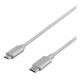 DELTACO PRIME USB-kabel, 2.0, Typ C ha, Typ Micro-B ha, 1m, silver