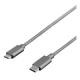 DELTACO PRIME USB-kabel, 2.0, Typ C ha, Typ Micro-B ha, 1m, grå