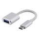 DELTACO USB-C 3.1 Gen 1 till USB-A OTG adapter, alu, retail box,silver