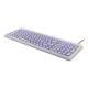 DELTACO Tangentbord i silikon, spillsäker, blå LED, IP68, grå/svart