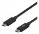 DELTACO USB-C kabel, 0,5m, USB 3.1 Gen 1, svart