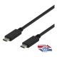 DELTACO USB-C till USB-C-kabel, 0,5m, 10Gbps, 100W 5A, USB 3.1 Gen 2,