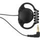 Monacor on-earphone, mono, 3.5 mm, 1.2 m cable, black