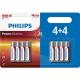 Philips Batteri Alkaliska Lr03/Aaa 8-Pack