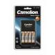 Camelion BC1010B, batteriladdare, med 4 AA,