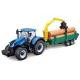 Tractor w/tree frowarder N.H. T7.615 10cm blue