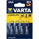 Varta Longlife AAA / LR03 Batteri 4-