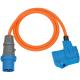 CEE Adapter Kabel Camping 1,5 m kabel i orange