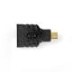 HDMI Adapter | HDMI Micro kontakt | HDMI Hona | Guldplaterad | Rak | ABS | Svart | 1 st. | Låda