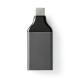USB-C Adapter | USB 3.2 Gen 1 | USB-C Hane | HDMI Hona | Nickelplaterad | Grå / Svart | Kuvert