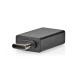 USB-C Adapter | USB 3.2 Gen 1 | USB-C Hane | USB-A Hona | 5 Gbps | OTG | Nickelplaterad | Svart | Kuvert