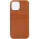 Krusell Leather CardCover iPhone 13 Mini Cognac