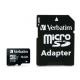 Verbatim 16GB MicroSDHC Minneskort med adapter, Class 10