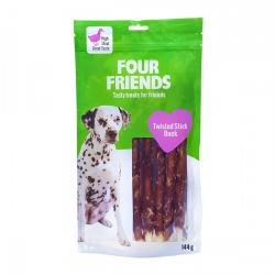 FourFriends Dog Twisted Stick Duck 25 cm (5-pack)